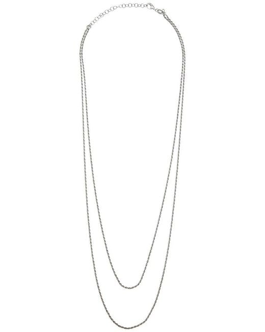 Italian Gold Over Silver Metallic 18K Plated Multi Strand Necklace