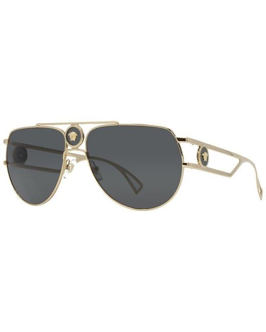 Versace Gray Ve2225 60mm Sunglasses for men