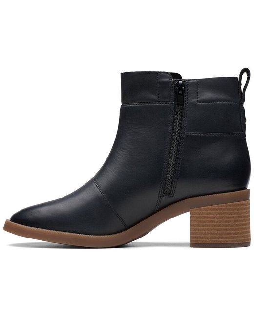 Clarks Black Lileigh Charm Leather Boot