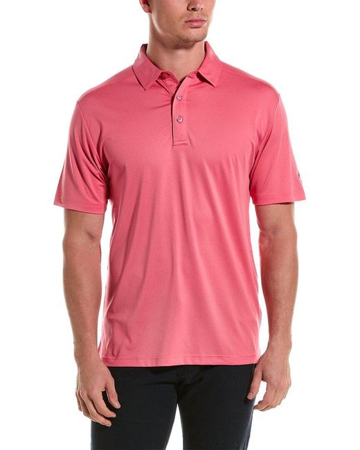 Callaway Apparel Red Micro Hex Solid Polo Shirt for men
