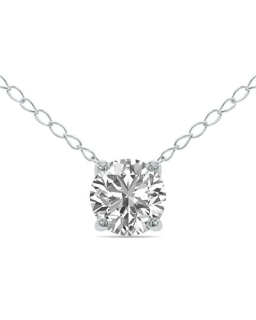 Lab Grown Diamonds Metallic 14K 0.50 Ct. Tw. Lab Grown Diamond Necklace