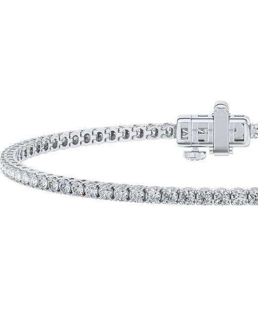 Lab Grown Diamonds White 14K 3.00 Ct. Tw. Lab-Grown Diamond Tennis Bracelet