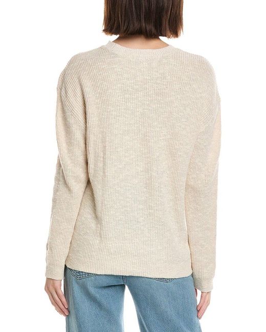 ATM Blue Pintuck Linen & Silk-Blend Sweater