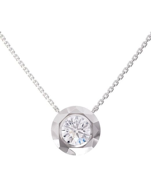 Lab Grown Diamonds White 18K Vermeil 3.02 Ct. Tw. Lab-Grown Diamond Pendant Necklace