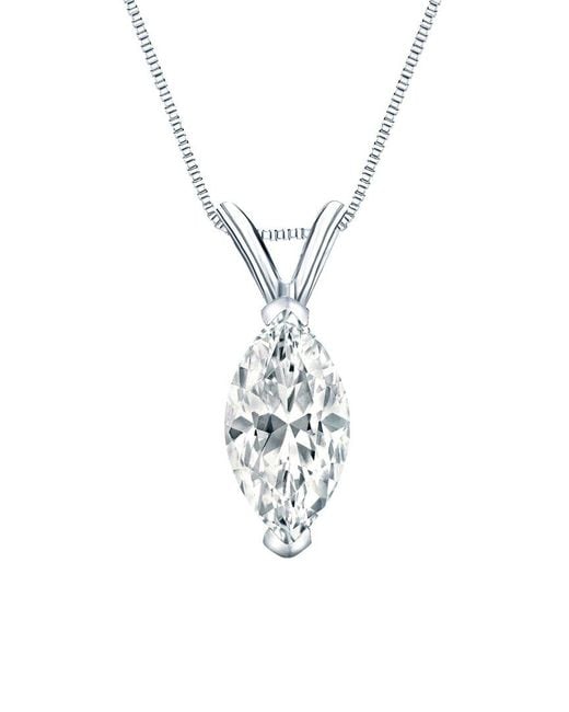 Sabrina Designs Lab Grown Diamonds White 14K 3.00 Ct. Tw. Lab-Grown Diamond Solitaire Pendant