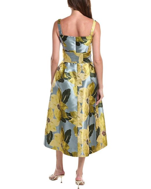 Julia Jordan Yellow Mikado Midi Dress