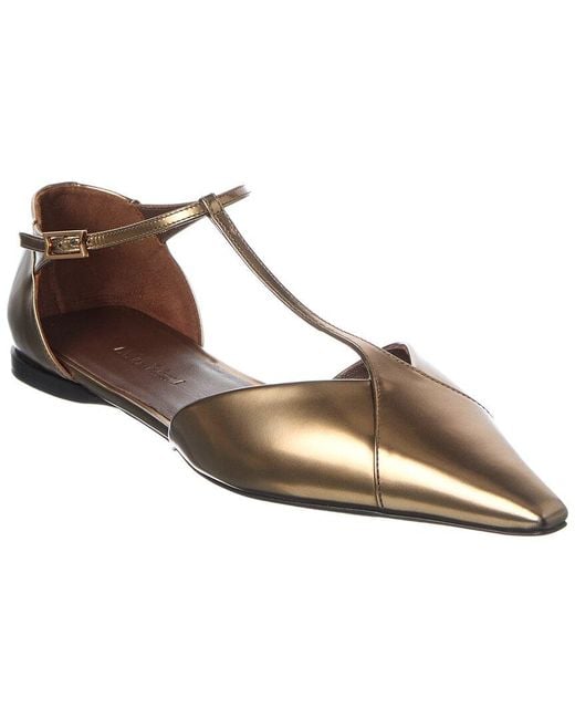 Max Mara Brown Leather Flat