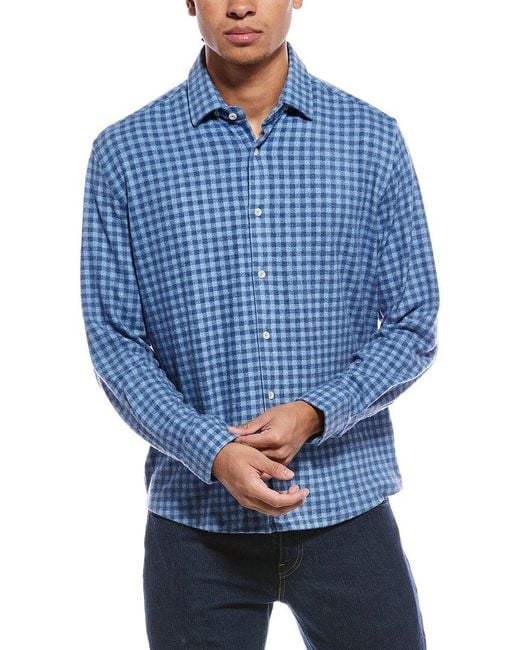 Stone Rose Blue Technical Performance Fleece Shirt for men