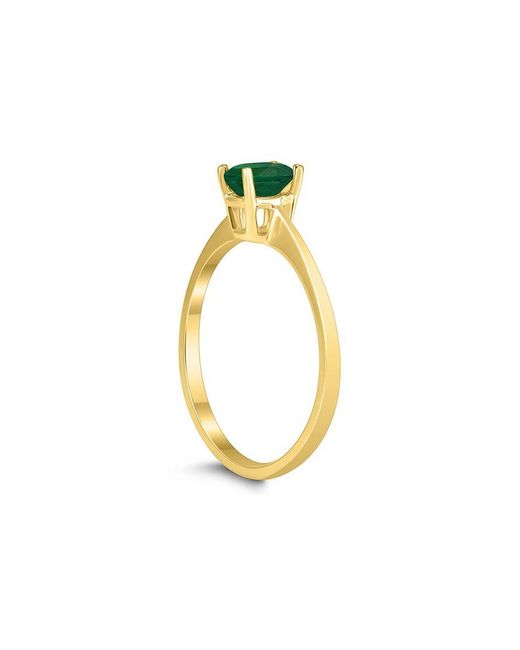 Gem Spark Multicolor 14K 0.45 Ct. Tw. Emerald Ring