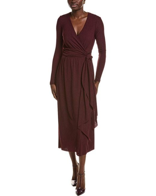 Reiss Red Maddie Jersey Wrap Dress