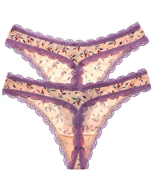 Wacoal Pink B.Tempt'D By 2Pk Inspired Eyelet Thong