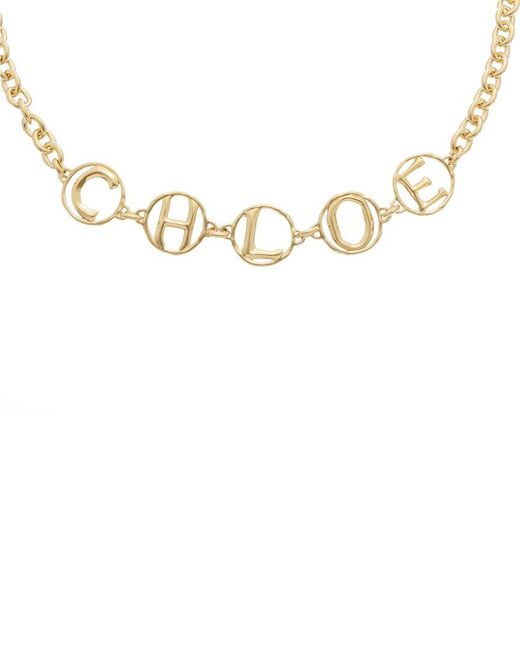 Chloé Metallic The Script Jewelry Belt