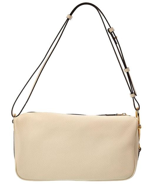 Gucci Natural Half Horsebit Medium Leather Shoulder Bag