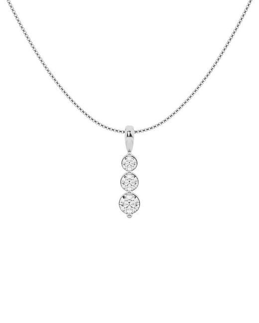 Lab Grown Diamonds Multicolor 14K 1.00 Ct. Tw. Lab-Grown Diamond Solitaire Pendant Necklace
