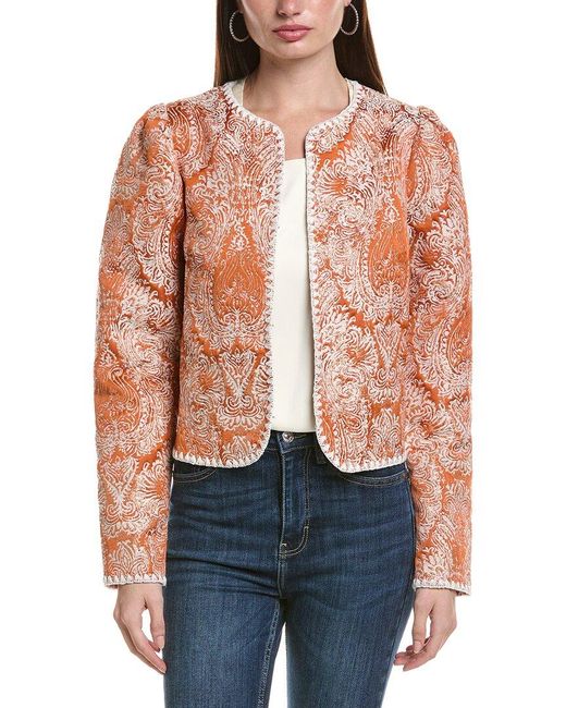 AREA STARS Red Paisley Jacquard Jacket
