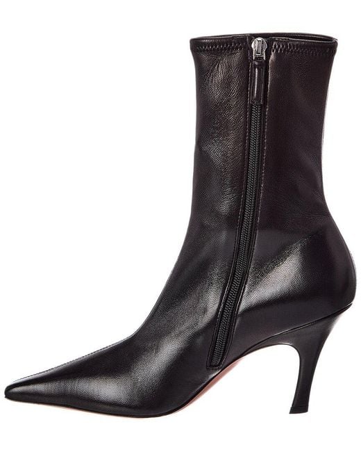 AMINA MUADDI Black Jamie Stretch Leather Bootie