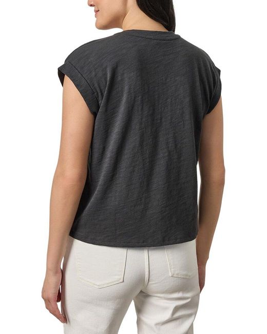 Lilla P Black Cuffed Sleeve V-Neck
