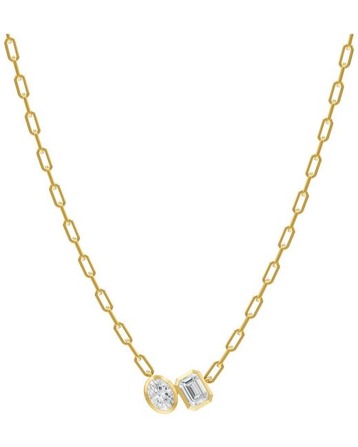 Lab Grown Diamonds Metallic 14K 1.80 Ct. Tw. Lab-Grown Diamond Necklace