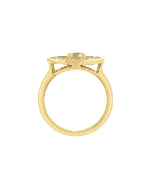 Effy Fine Jewelry Metallic 14K 0.43 Ct. Tw. Diamond & Sapphire Ring