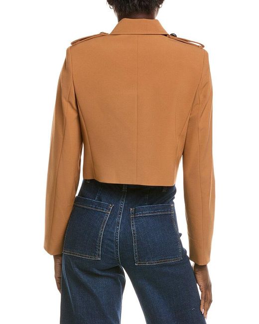 Kenneth Cole Blue Twill Military Jacket