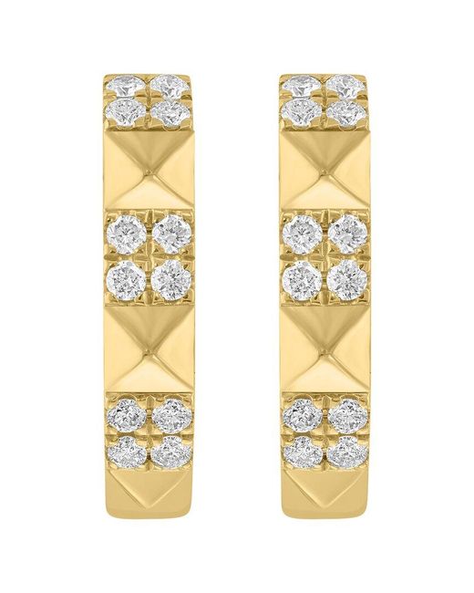 Effy Fine Jewelry Metallic 14K 0.31 Ct. Tw. Diamond Earrings