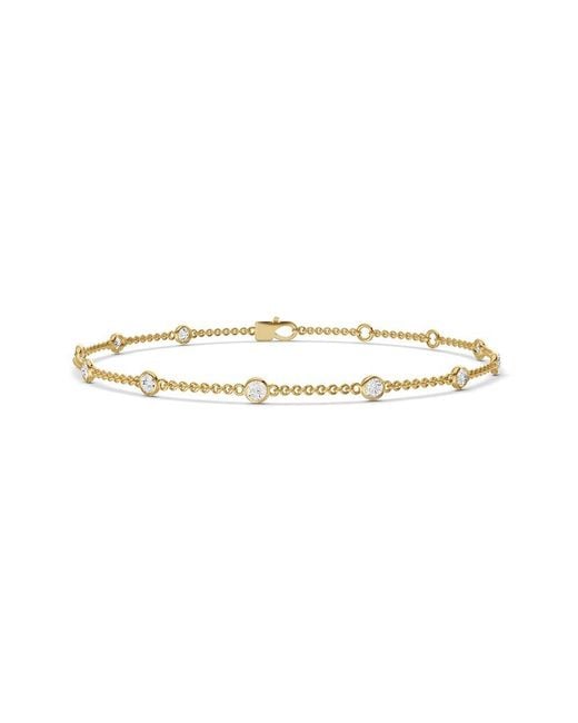 Lab Grown Diamonds White 14K 1.00 Ct. Tw. Lab-Grown Diamond Station Bracelet