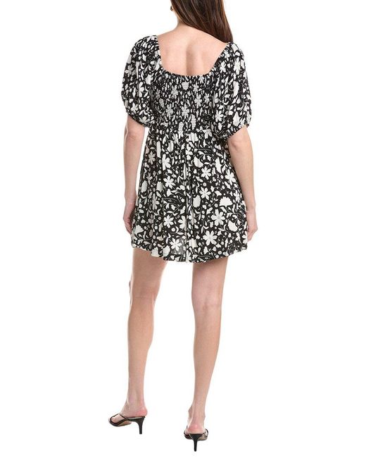Saltwater Luxe Black Printed Mini Dress