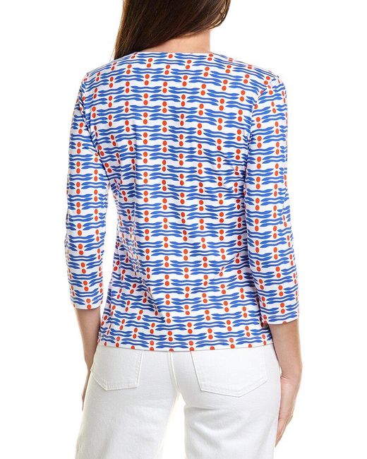 J.McLaughlin Blue Carly Catalina Cloth Top