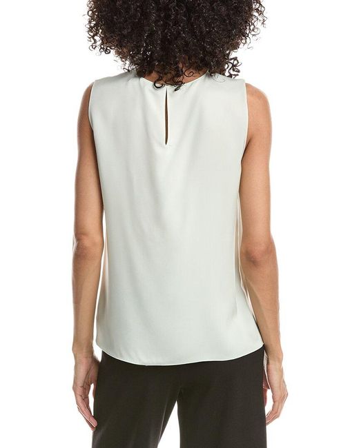 Theory White Silk Straight Shell