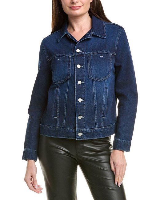 L'Agence Blue Mack Oversized Jacket