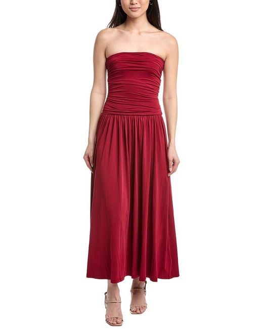 IPPONELLI Red Sleeveless Maxi Dress
