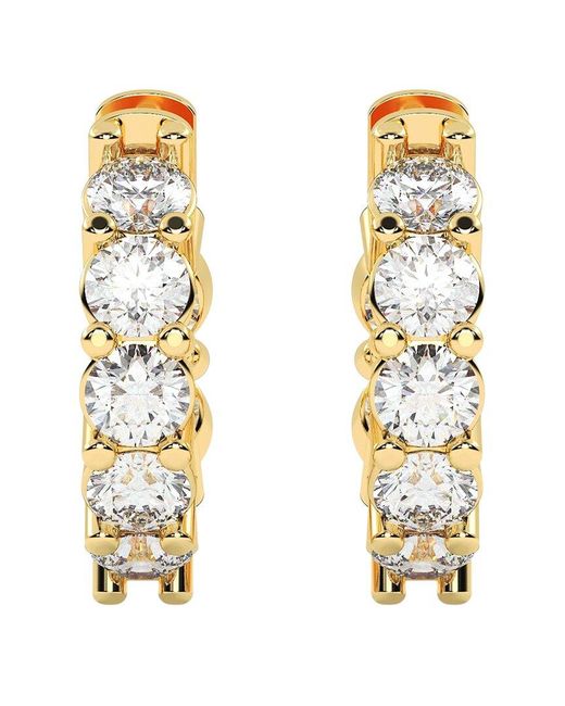 Diamond Select Cuts Metallic 14K 2.50 Ct. Tw. Diamond Earrings