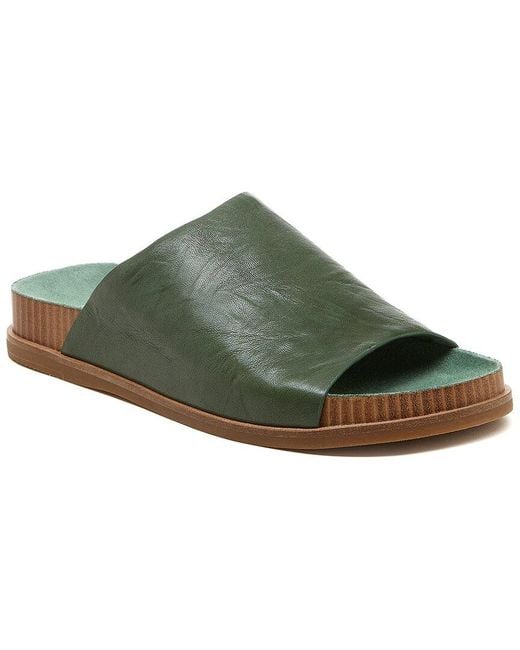 Kelsi Dagger Brooklyn Green Squish Leather Sandal