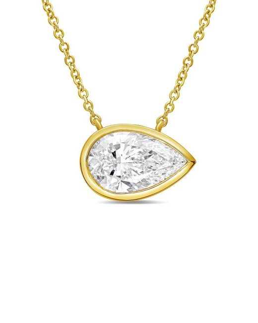 Diana M Metallic Diana M. 14K 15.00 Ct. Tw. Lab-Grown Diamond Pendant Necklace