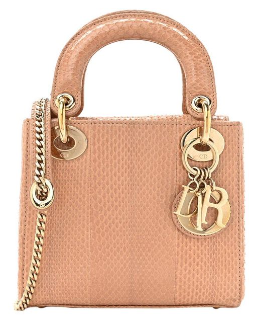 Dior Brown Snakeskin Lady Ghw (Authentic Pre-Loved)
