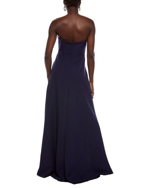 Rene Ruiz Blue Strapless Gown