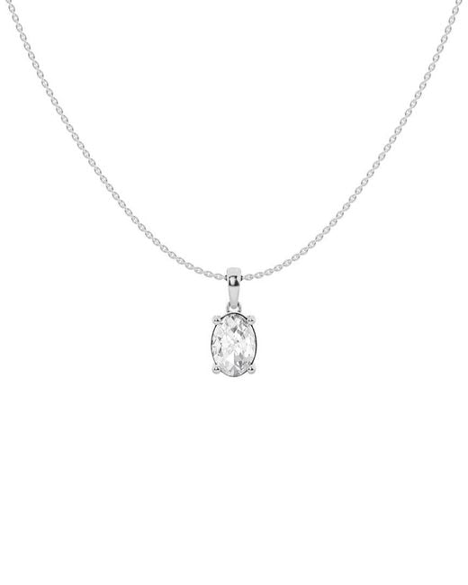Lab Grown Diamonds Metallic 14K 1.50 Ct. Tw. Lab-Grown Diamond Solitaire Pendant Necklace