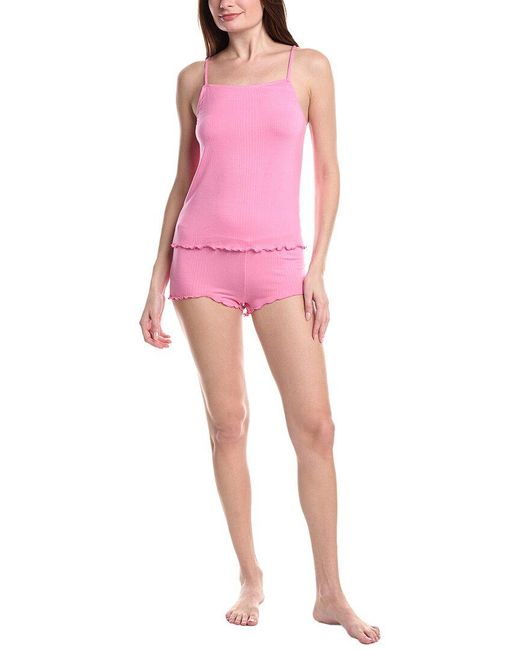Honeydew Intimates Pink 2Pc Shortie Pajama Set