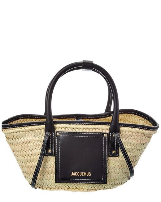Jacquemus Blue Le Petit Panier Leather Tote
