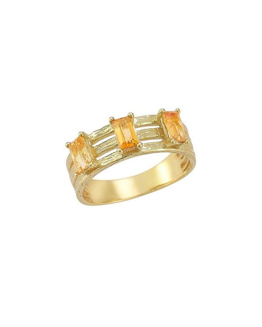 Reiss Metallic 14k 0.93 Ct. Tw. Citrine Cocktail Ring