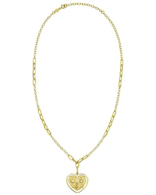 Italian Gold Metallic 14K Heart Necklace