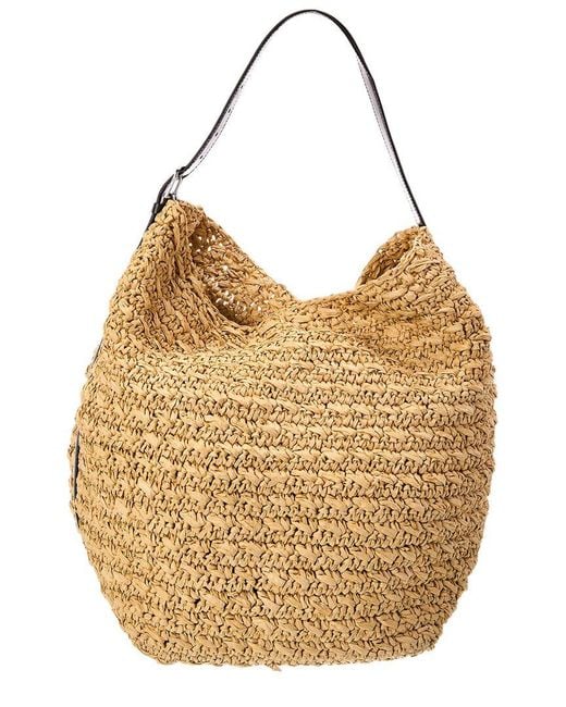 Totême  Natural Straw & Leather Tote