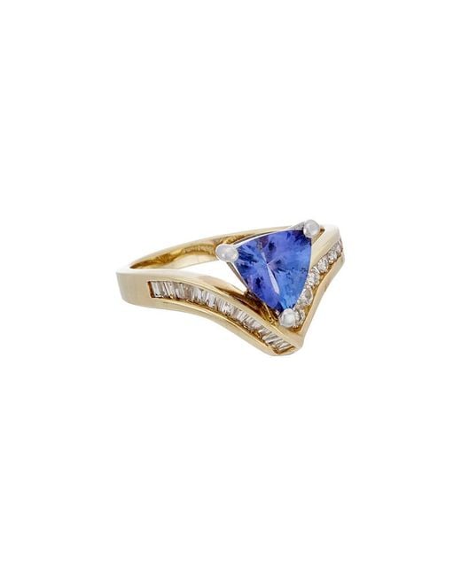 Diana M Blue Fine Jewelry 14k 2.28 Ct. Tw. Diamond & Tanzanite Ring