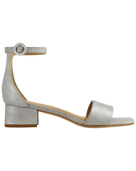 Bernardo Metallic Jalena Suede Low Heel Sandal
