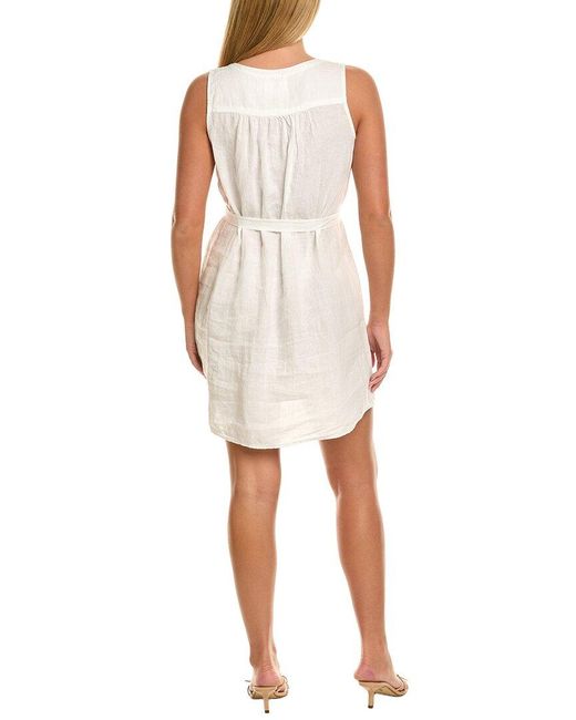 Velvet By Graham & Spencer White Adriana Linen Shift Dress
