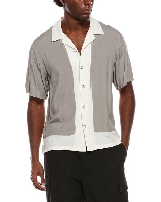 Rag & Bone Gray Avery Vacation Shirt for men
