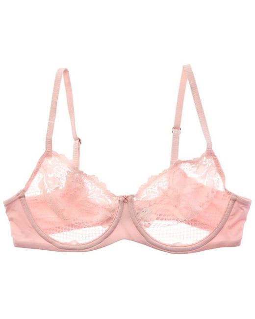Le Mystere Pink Lace Allure Unlined Bra