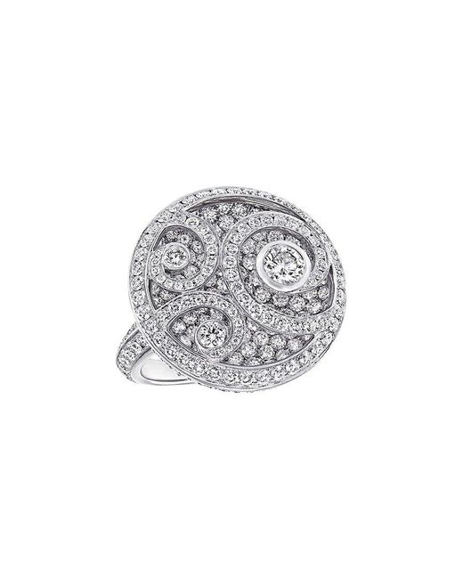 Graff Gray 18K 4.30 Ct. Tw. Diamond Wave Cocktail Ring (Authentic Pre-Owned)