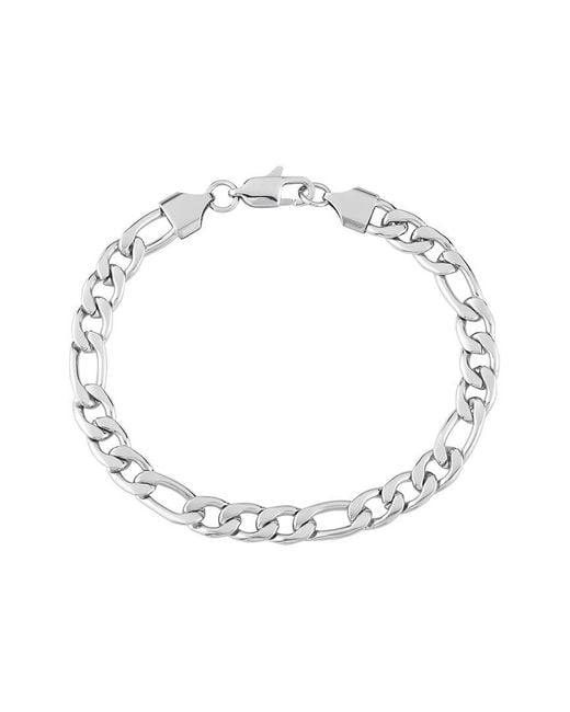 London Fog Metallic Figaro Link Bracelet for men