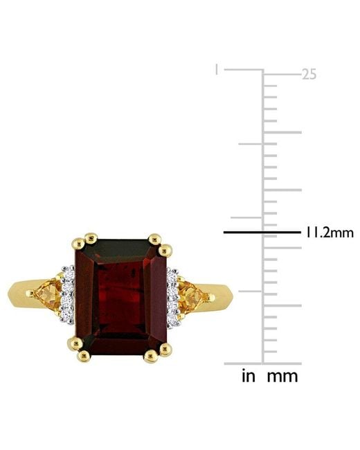 Rina Limor White 3.95 Ct. Tw. Diamond & Citrine Ring